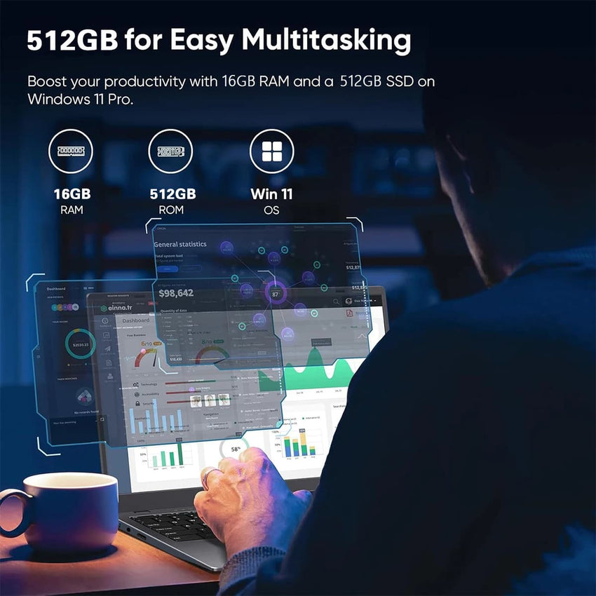 i5 15.6inch AI Laptop Windows11, RAM 16GB SSD 512GB/1TB