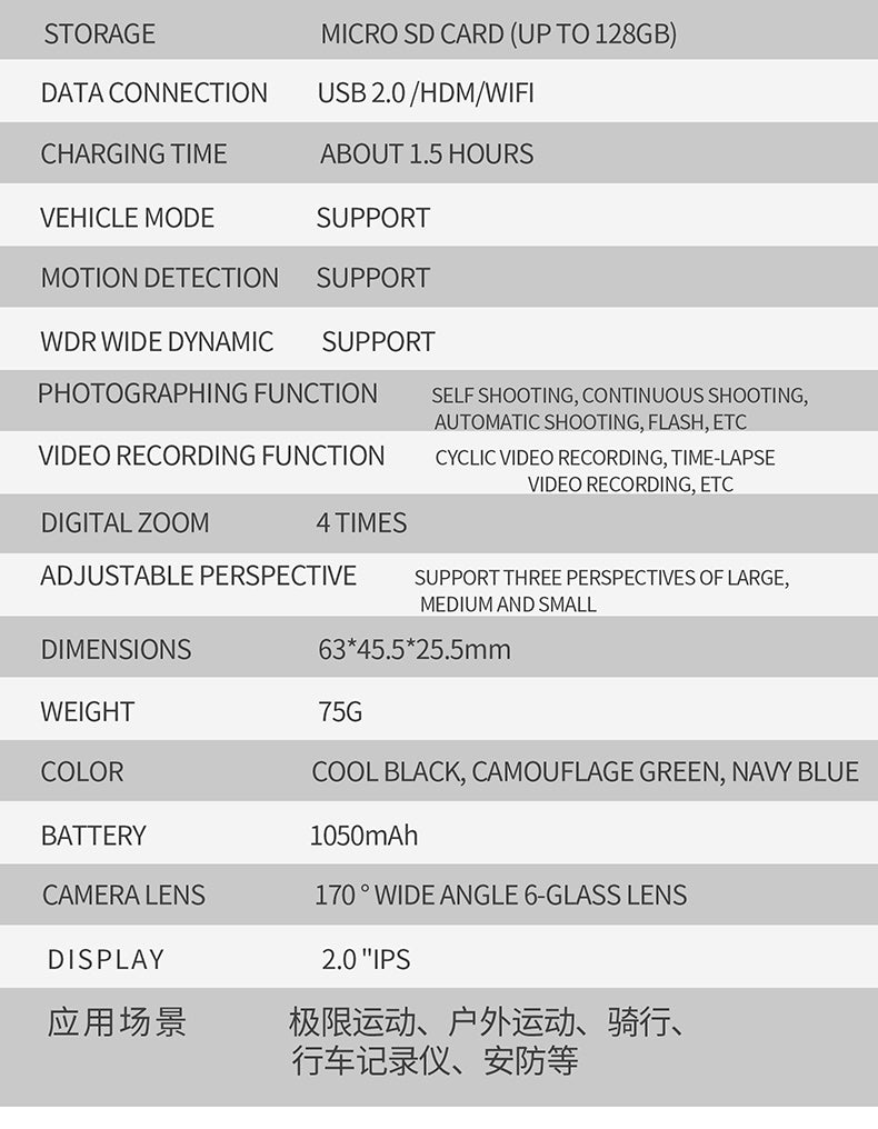 E5 4K Action Camera